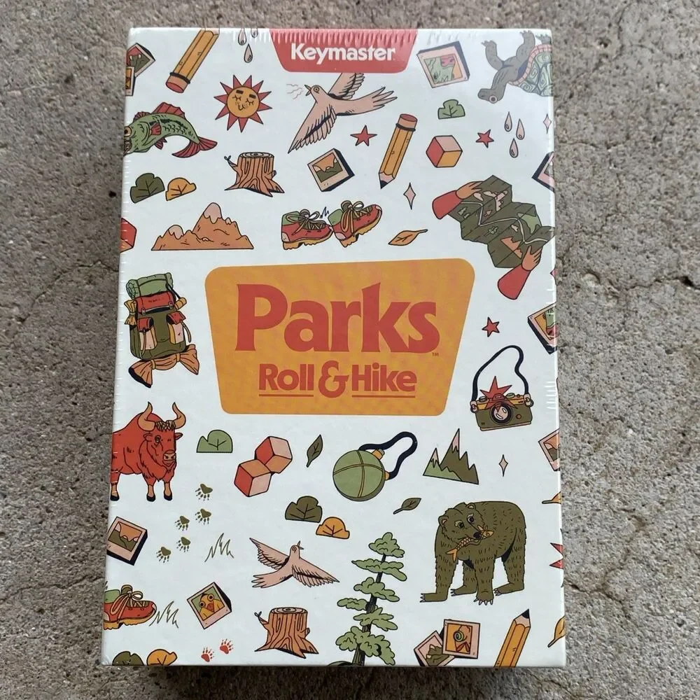 Keymaster Games Parks Roll & Hike Board Game: Creative Thinking, 1-4 Players,